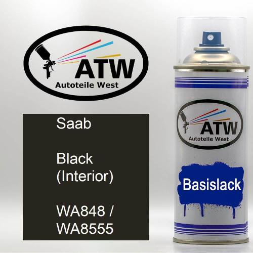 Saab, Black (Interior), WA848 / WA8555: 400ml Sprühdose, von ATW Autoteile West.